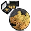 2018 1 oz South Korea Silver Chiwoo Cheonwang Medal Black Ruthenium 24K Gold Edition (w/Box & COA)