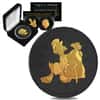 2018 1 oz Niue Silver $2 Disney Scrooge McDuck Black Ruthenium 24K Gold Edition (w/Box & COA)