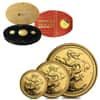 2012 1.35 oz Proof Gold Lunar Year of The Dragon Australia Perth Mint 3-Coin Set (w/Box & COA)