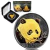 2018 30 gram Chinese Silver Panda 10 Yuan .999 Fine Black Ruthenium 24K Gold Edition (w/Box & COA)