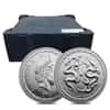 2018 1 oz Niue Silver $2 Double Dragon BU