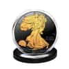 2018 1 oz Silver American Eagle $1 Coin Black Ruthenium 24K Gold Edition (w/Box & COA)