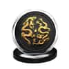 2018 1 oz Niue Silver $2 Double Dragon Black Ruthenium 24K Gold Edition (w/Box & COA)