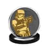 2018 1 oz Niue Silver $2 Star Wars Stormtrooper Black Ruthenium 24K Gold Edition (w/Box & COA)