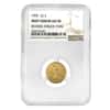 1909 $2.5 Indian Head Gold Quarter Eagle Coin NGC AU 58 Mint Error (Rev Struck Thru)