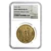 1924 $20 Gold Saint Gaudens Double Eagle Coin NGC MS 63 Mint Error (Obv Struck Thru)