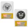 2013-W 1 oz Enhanced Reverse Proof Silver American Eagle 2-Coin Set ANACS PF 70