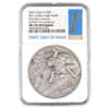 2021 Chad 2 oz Silver Bull vs Bear Pandemic Coin NGC MS 70 FDOI Antiqued High Relief