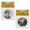 2013-W 1 oz Enhanced Reverse Proof Silver American Eagle 2-Coin Set ANACS PF 70