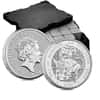 Monster Box of 200 - 2023 Great Britain 2 oz Silver The Tudor Beasts Yale of Beaufort Coin .9999 Fine BU (20 Tubes, Lot of 200)