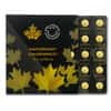 2015 25 x 1 gram Canadian Gold Maples .9999 Fine (Individual Assays)