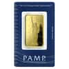 1 oz PAMP Suisse Gold Bar - Statue of Liberty (In Assay) .9999 Fine