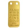 Peony - 1/5 oz PAMP Suisse Proof Gold Ingot Pendant