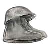 10 oz Army Boots and Helmet Silver Hand Poured Bullion Exchanges Bar .999 Fine (Antiqued)