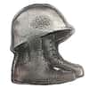 10 oz Army Boots and Helmet Silver Hand Poured Bullion Exchanges Bar .999 Fine (Antiqued)