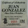 Juan Gonzalez Highland Mint 1 oz .999 Fine Silver Limited Edition Commemorative Medallion w/ COA