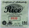 Jerry Rice Highland Mint 1 oz .999 Fine Silver Limited Edition Commemorative Medallion w/ COA