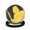 2019 1 oz Niue Silver $2 Star Wars Darth Vader Black Ruthenium 24K Gold Edition (w/Box & COA)