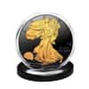 2019 1 oz Silver American Eagle $1 Coin Black Ruthenium 24K Gold Edition (w/Box & COA) 