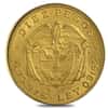 1924 B Colombia 10 Pesos Gold Coin Avg Circ AGW .4710 oz