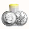 Roll of 25 - 2008 1 oz Silver Canadian Maple Leaf .9999 Fine $5 Coin