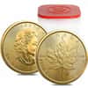 Roll of 10 - 2022 1 oz Canadian Gold Maple Leaf $50 Coin .9999 Fine BU (Lot, Tube of 10)
