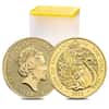 Tube of 10 - 2022 Great Britain 1 oz Gold The Tudor Beasts Lion of England Coin .9999 Fine BU