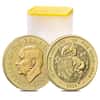Tube of 10 - 2024 GB 1 oz Gold The Tudor Beasts Seymour Unicorn Coin BU