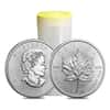 Roll of 25 - 2021 1 oz Canadian Silver Maple Leaf .9999 Fine $5 Coin BU (Lot, Tube of 25)