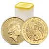 Tube of 25 - 2022 Great Britain 1/4 oz Gold The Tudor Beasts Lion of England Coin .9999 Fine BU