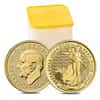 Tube of 25 - 2024 Great Britain 1/10 oz Gold Britannia Coin BU