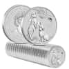Box of 100 - 2023 1/2 oz Silver Lunar Year of The Rabbit BU Australian Perth Mint In Cap (5 Rolls, Lot of 100)