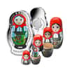 2016 1 oz Silver Solomon Islands Proof Russian Matryoshka Doll $5 Coin .999 Fine (w/Box&COA)