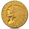 1912 $2.5 Indian Head Gold Quarter Eagle Coin NGC AU Details