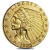 1925 D $2.5 Gold Quarter Eagle Indian Head NGC XF Details