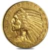 1911 $5 Indian Head Half Eagle Gold Coin ANACS AU 53