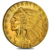 1914 D $2.5 Indian Head Gold Quarter Eagle Coin NGC AU Details 