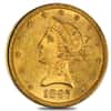 1897 $10 Liberty Head Gold Eagle Coin PCGS AU 55
