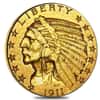 1911 $5 Indian Head Gold Half Eagle Coin NGC AU Details