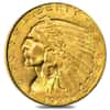 1927 $2.5 Gold Quarter Eagle Indian Head NGC UNC Details