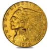 1929 $2.5 Gold Quarter Eagle Indian Head NGC AU 58