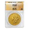 1856 $20 Liberty Head Gold Double Eagle Coin ANACS AU 50