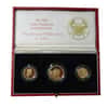 1986 Great Britain UK 3-Coin Gold Proof Set (w/Box & COA)