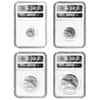 1997 1.85 oz Platinum American Eagle 4-Coin Set NGC MS 70/69 - First Year of Issue