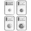 1997 1.85 oz Platinum American Eagle 4-Coin Set NGC MS 70/69 - First Year of Issue