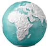 2023 3 oz Silver Blue Marble Frozen Planet Earth Spherical Coin Barbados .999 Fine (w/Box & COA)