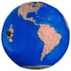 2022 3 oz Silver Rose Gold Plating Blue Marble Endangered - Meteorite Spherical Coin Barbados .999 Fine (w/Box & COA)