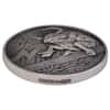 2021 Chad 2 oz Silver Bull vs Bear Pandemic Antiqued High Relief Coin (In Cap, Sealed)