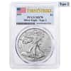 2021 1 oz Silver American Eagle Type 2 PCGS MS 70 FS (Flag Label)