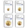 2017 1.85 oz Gold American Eagle 4-coin Set NGC MS 70 Early Releases